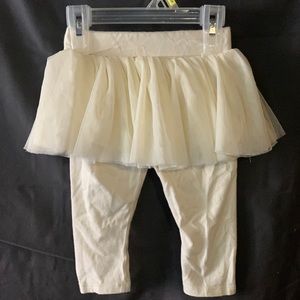 Baby Leggings With Tulle Skirt Trim